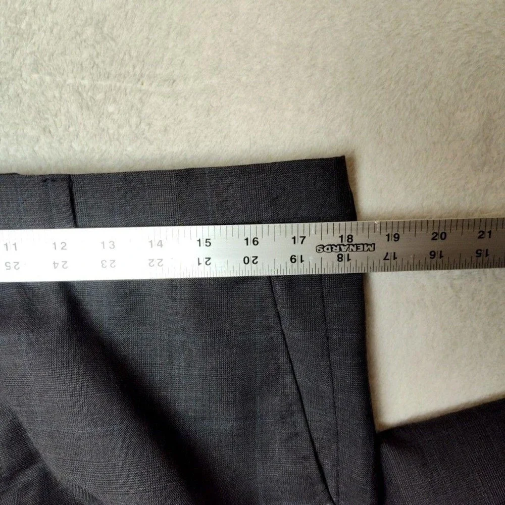 Banana Republic Pants Mens 34x34 Gray Plaid Wool Trabaldo Togna‎ Slim